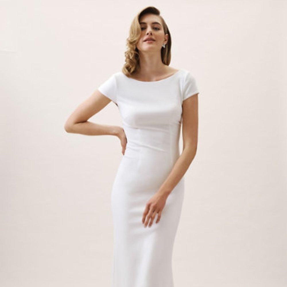 BHLDN Katie May Madison Dress engagement rehearsal